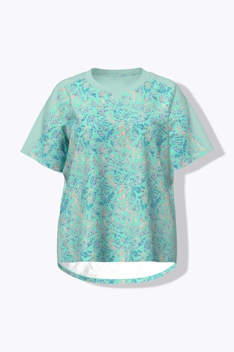 T-shirt technique, corail, col rond et manches courtes