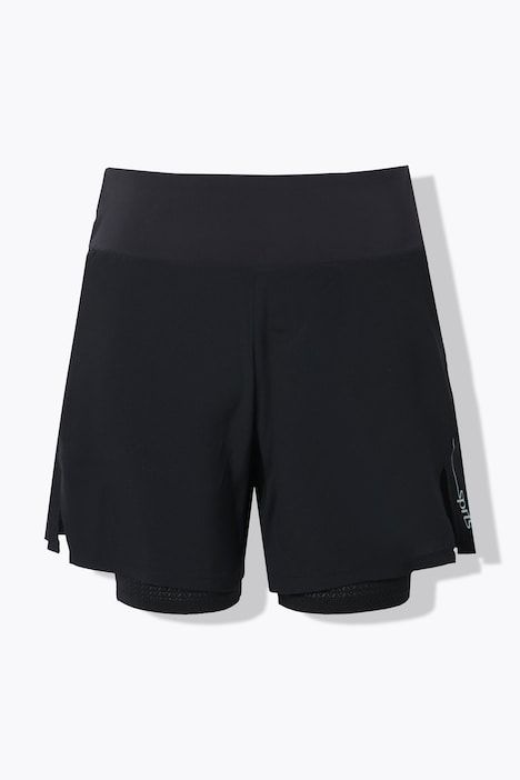 Short technique 2-en-1, taille haute, poches zippées