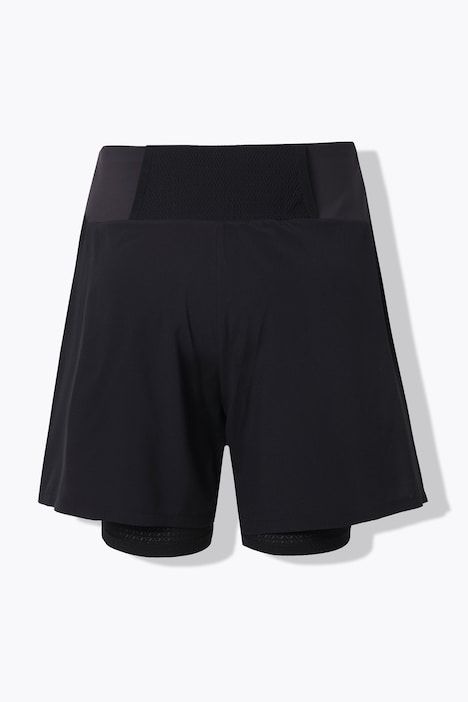 Short technique 2-en-1, taille haute, poches zippées