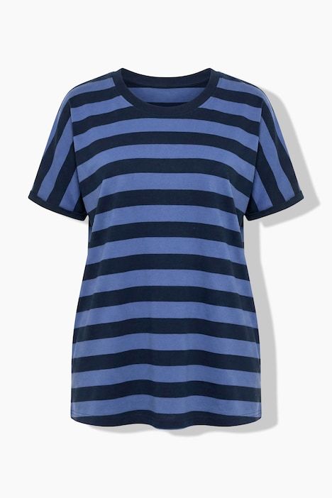 T-shirt rayé oversize, décolleté rond et manches courtes