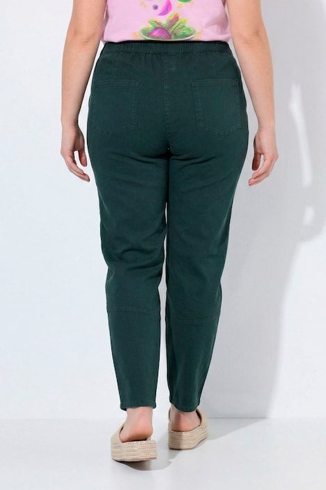 Pantalon Barrel en coton bio, jambe large et taille confortable