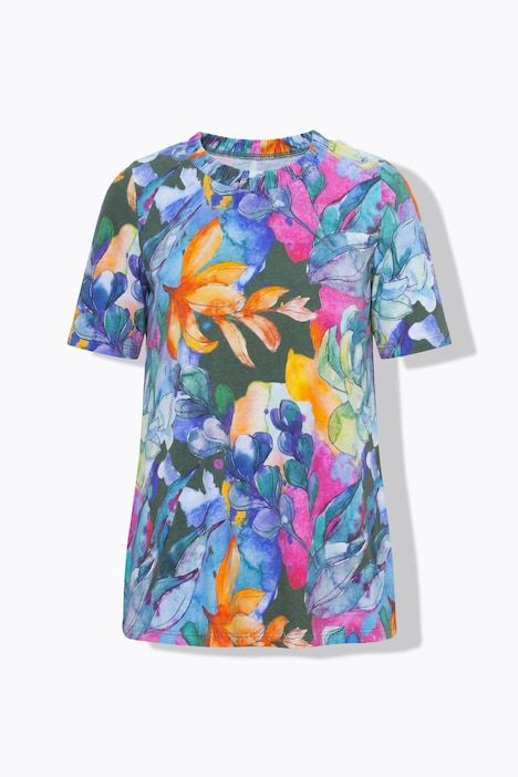T-shirt en coton bio, motif artichauts, décolleté rond et manches courtes