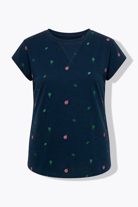 T-shirt en coton bio, motif artichauts, décolleté rond et manches courtes