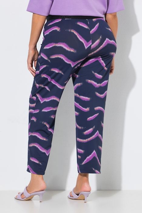 Pantalon Sienna en jersey, motif animal, jambe étroite et taille élastique