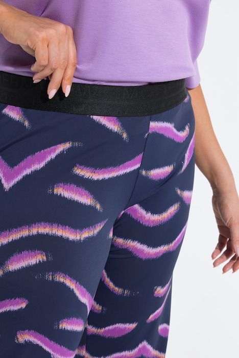 Pantalon Sienna en jersey, motif animal, jambe étroite et taille élastique