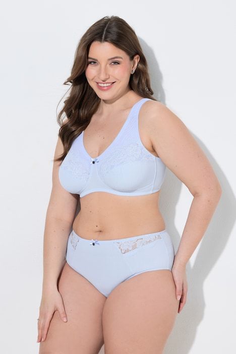 Soutien-gorge de maintien, tissu Jacquard et dentelle, sans armatures - bonnet B-F