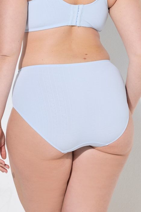 Culotte midi, tissu Jacquard et dentelle sur les côtés