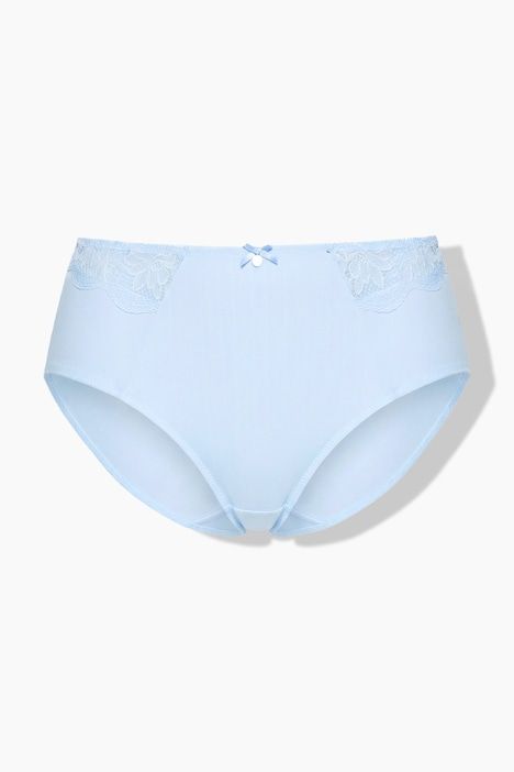 Culotte midi, tissu Jacquard et dentelle sur les côtés