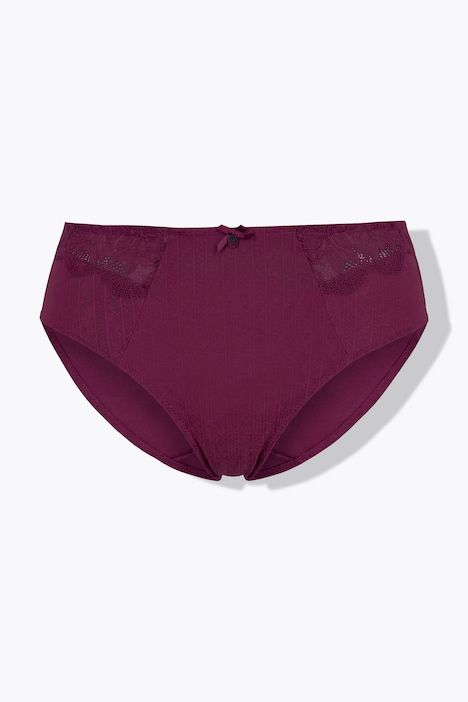 Culotte midi, tissu Jacquard et dentelle sur les côtés