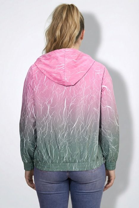 Veste technique avec capuche, dégradé de couleurs, matière déperlante
