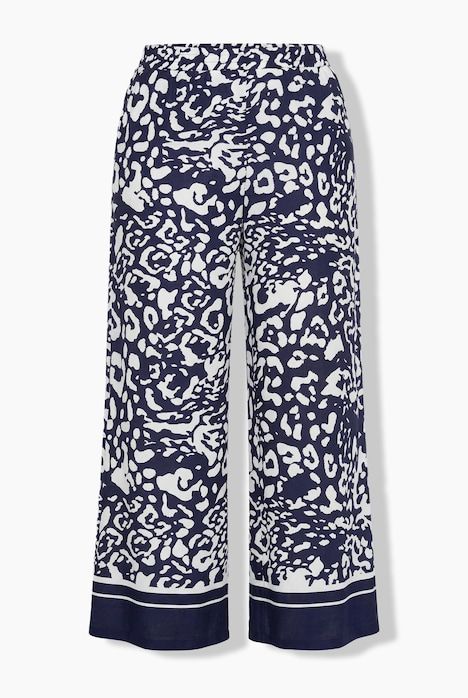 Pantalon à enfiler, jambe large, motif animal et taille élastique