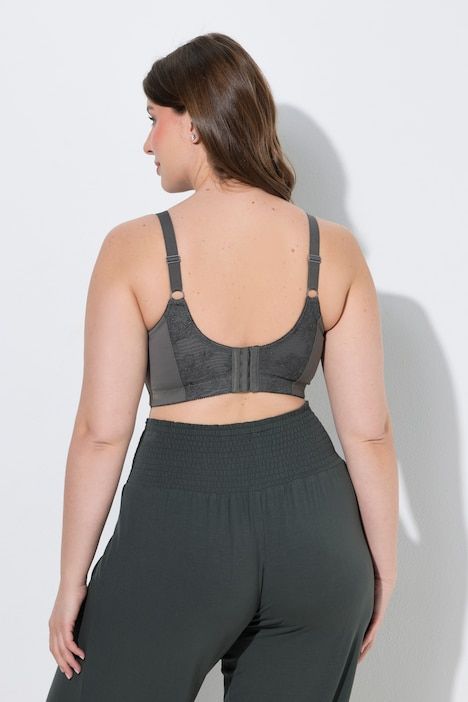 Soutien-gorge de maintien, sans armatures, dentelle brodée - bonnet B-H
