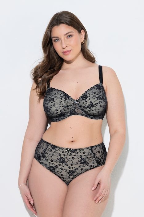 Soutien-gorge à armatures, dentelle à fleurs - bonnet B-F
