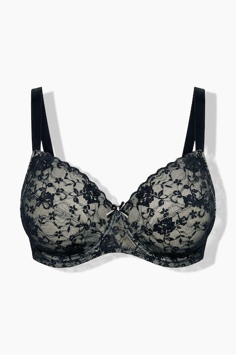 Soutien-gorge à armatures, dentelle à fleurs - bonnet B-F