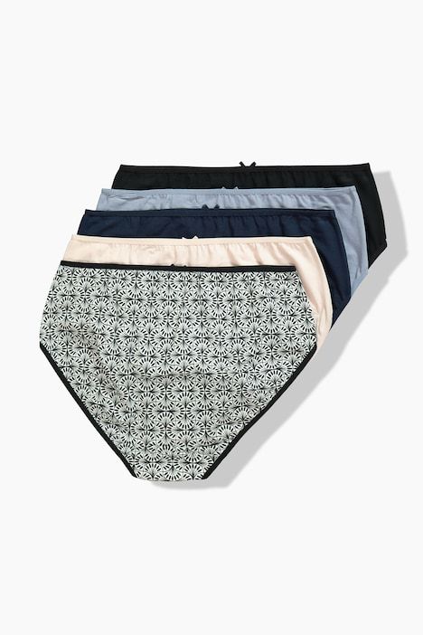 Lot de 5 culottes midi, motif/couleurs unies
