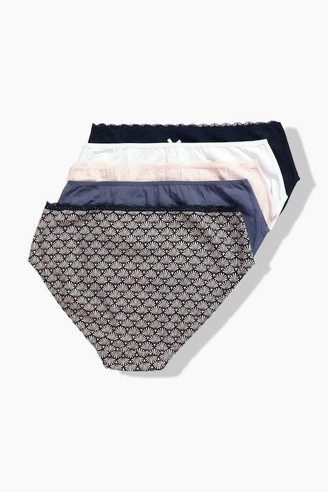 Lot de 5 culottes midi, motif/couleurs unies