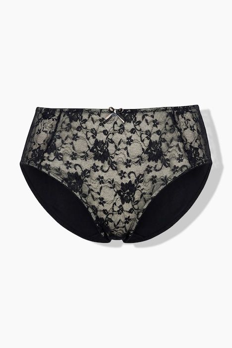 Culotte midi, devant en dentelle
