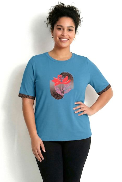 T-shirt technique avec motif imprimé, décolleté rond et manches courtes, coupe Classic Fit