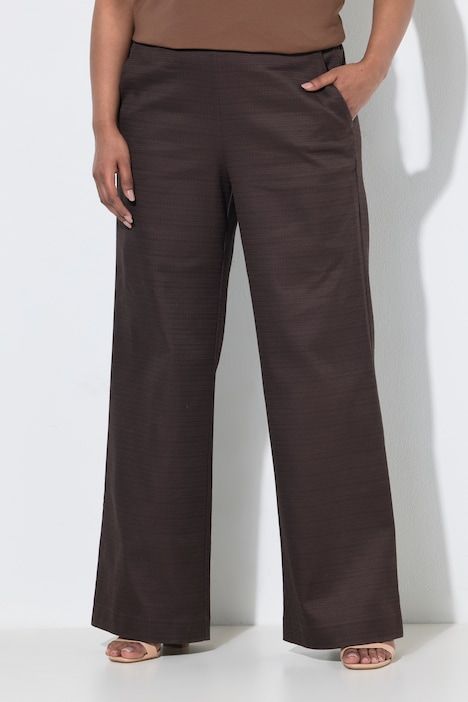 Pantalon jambe droite et large, taille confortable