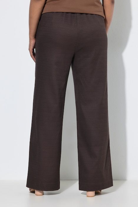 Pantalon jambe droite et large, taille confortable