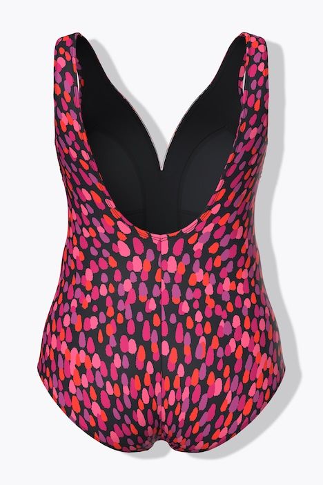 Maillot de bain avec bonnets souples, tige métallique et motif à pois, matière recyclée