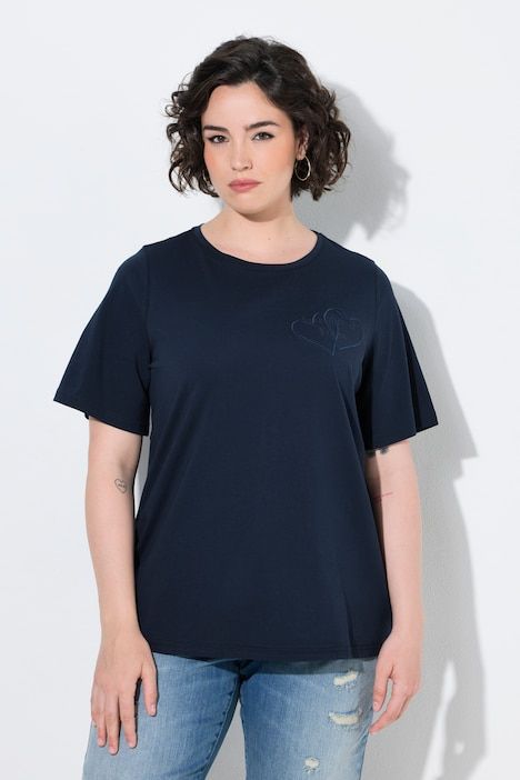 T-shirt avec applications, décolleté rond et manches courtes, coupe Classic Fit