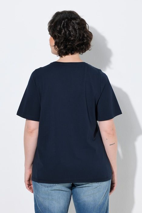 T-shirt avec applications, décolleté rond et manches courtes, coupe Classic Fit
