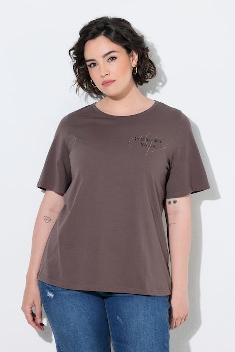 T-shirt avec applications, décolleté rond et manches courtes, coupe Classic Fit