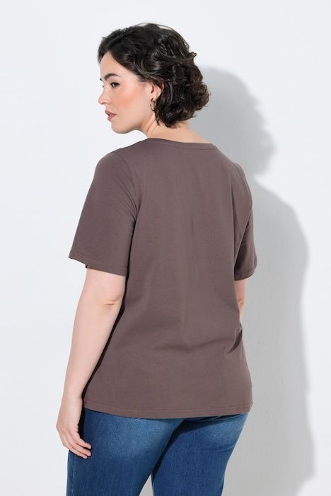 T-shirt avec applications, décolleté rond et manches courtes, coupe Classic Fit