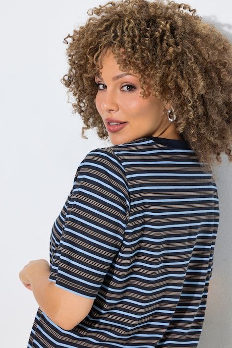 T-shirt rayé, coupe Classic Fit, décolleté rond et manches courtes