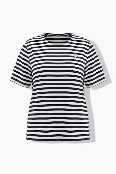 T-shirt rayé oversize, décolleté rond et manches courtes