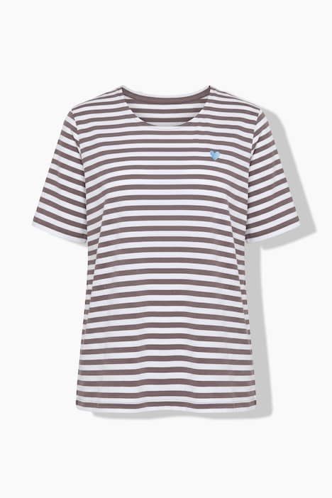 T-shirt rayé oversize, décolleté rond et manches courtes