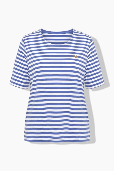 T-shirt rayé oversize, décolleté rond et manches courtes