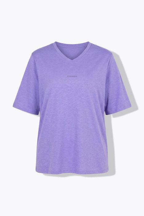 T-shirt avec petit imprimé, décolleté en V et manches courtes, coupe Relaxed Fit