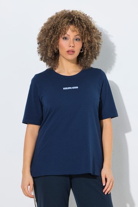T-shirt motif imprimé Feeling Good, coupe Classic Fit, décolleté rond et manches courtes
