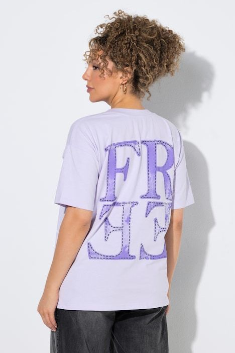 T-shirt oversize, imprimé dans le dos, décolleté rond et manches courtes