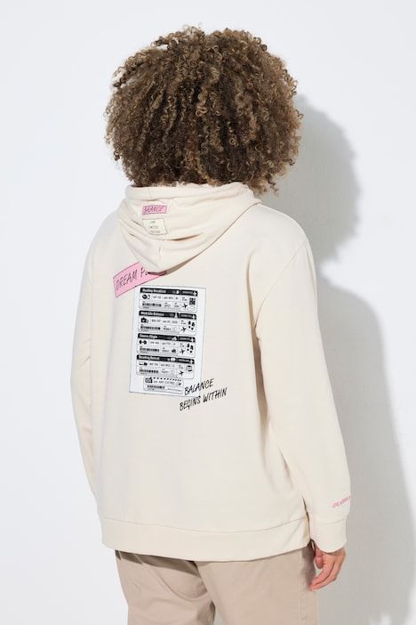 Sweat-shirt à capuche, poche kangourou et manches longues