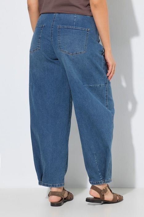 Jean Mom en denim extensible, 5 poches et taille confortable